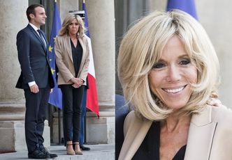 Skromna Brigitte Macron z torebką za 16 TYSIĘCY wita premiera Australii (ZDJĘCIA)
