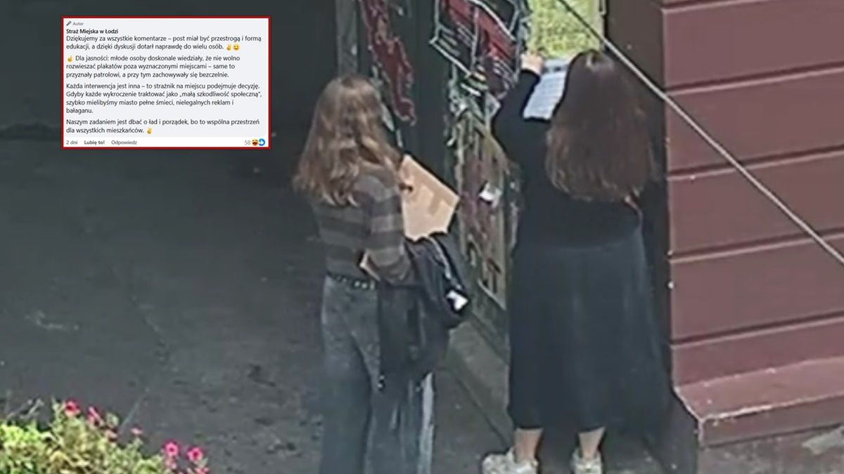 Nastolatki ukarane za rozwieszanie plakatów.