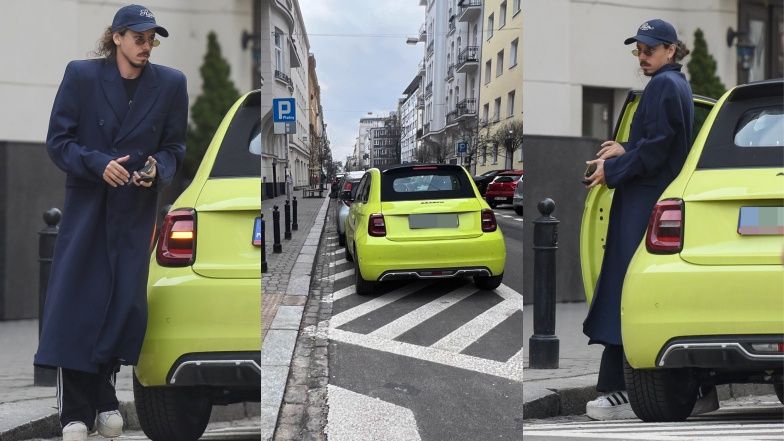 Michał Szpak parkuje na zakazie