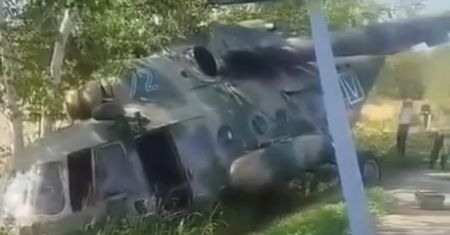 Rosyjski śmigłowiec wpadł do rowu. Nie przez Ukraińców