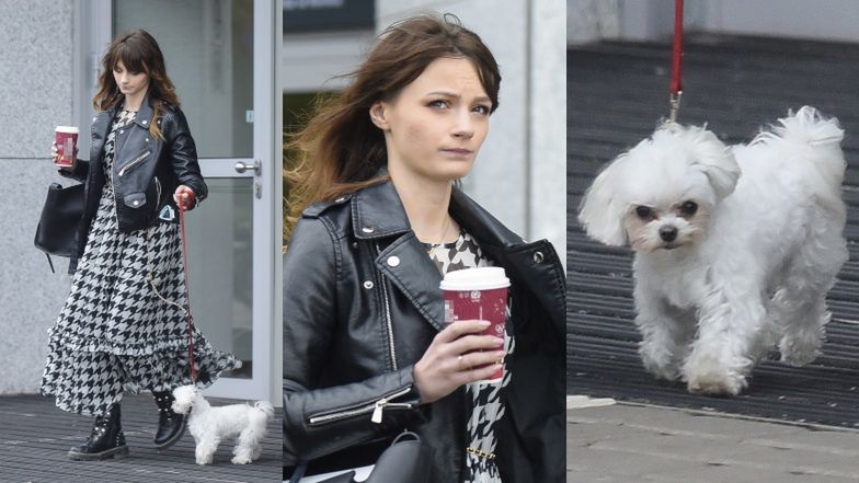 Karolina Małysz wyprowadza na spacer pieska i torebkę za 11 tysięcy złotych