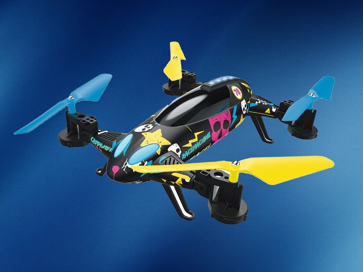 Dron Racemachine 2w1 dotrze wszędzie. Jeśli nie da się dolecieć, dojedzie do celu na kołach