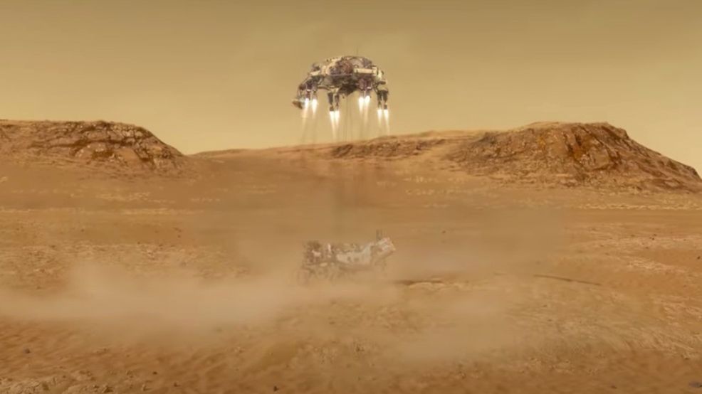 Amerykański łazik w akcji - wizualizacja