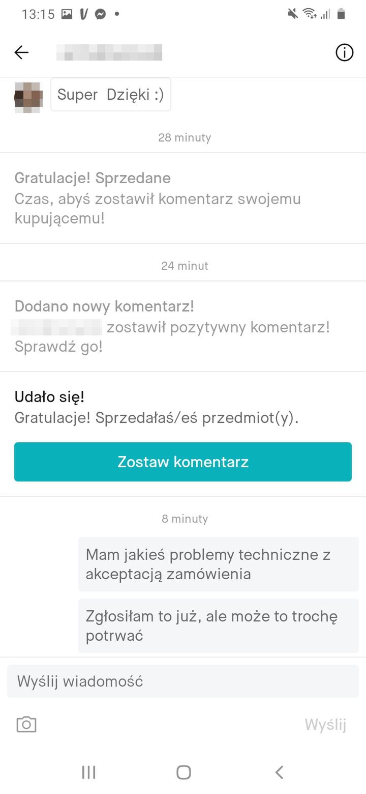 Oszustwo na Vinted