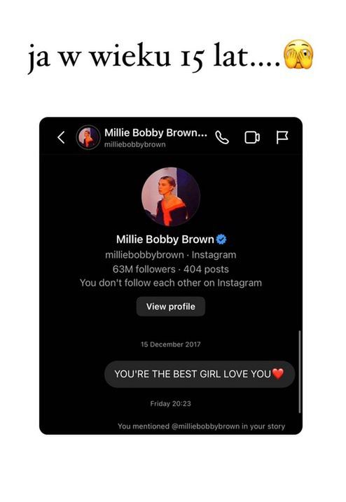 Maria Jeleniewska chwali się "znajomością" z Millie Bobby Brown