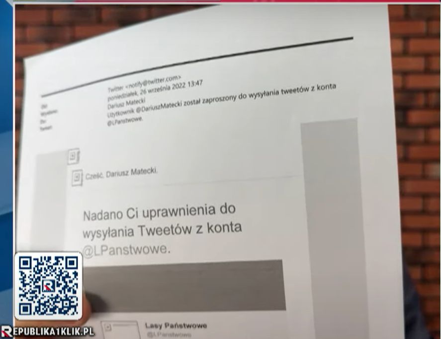 Matecki dostęp do profilu Lasów Państwowych otrzymał dopiero w 2022 roku