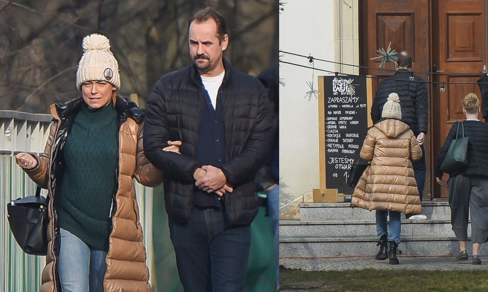 Rozanieleni Anna Mucha i Jakub Wons tuptają na romantyczną randkę
