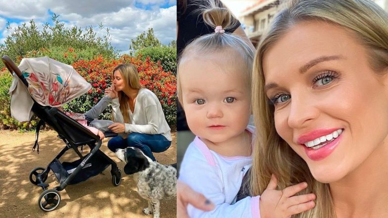 Skromna Joanna Krupa wozi córeczkę w wózku za 800 złotych