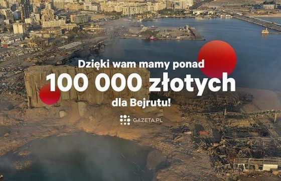 Gazeta.pl zebrała ponad 100 tys. zł na pomoc dla Bejrutu