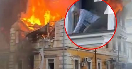 Atak na Akademię Nauk w Kijowie. "Ludzie chcieli skakać przez okna"