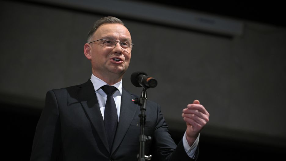 Erywań, Armenia, 25.11.2024. Prezydent RP Andrzej Duda na spotkaniu z przedstawicielami armeńskiej Polonii w Muzeum Komitasa w Erywaniu, 25 bm. Polska para prezydencka rozpoczęła trzydniową wizytę w Armenii. (aldg) PAP/Marcin Obara