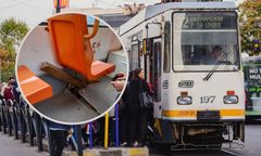 Rumunia. O włos od tragedii. Szyna rozcięła podłogę i wpadła do środka tramwaju