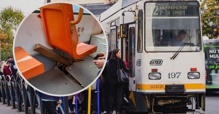Rumunia. O włos od tragedii. Szyna rozcięła podłogę i wpadła do środka tramwaju