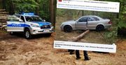 Nietypowa interwencja strażaków w… lesie. Tak się tłumaczył kierowca mercedesa