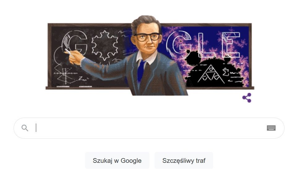 Mandelbrot w Google Doodle. Przeglądarka świętuje urodziny słynnego matematyka