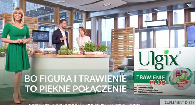 Ewa Wachowicz reklamuje Ulgix Trawienie Plus (wideo)