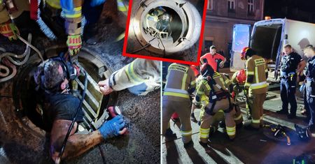 "Utracili z nim kontakt". Mężczyzna uwięziony w kanale