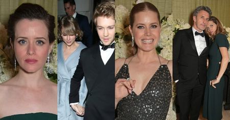 Zakochani Pawlikowski z Belą, nieśmiała Taylor Swift i serialowa Elżbieta II pozują na imprezie brytyjskiego "Vogue'a" (ZDJĘCIA)