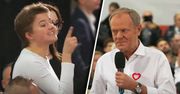 "Nie okazuje pani szacunku". Zakłóciła wystąpienie Tuska