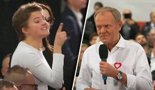 "Nie okazuje pani szacunku". Zakłóciła wystąpienie Tuska