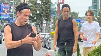 Colin Farrell pręży mięśnie podczas joggingu. Towarzyszył mu Henry Tadeusz! (ZDJĘCIA)