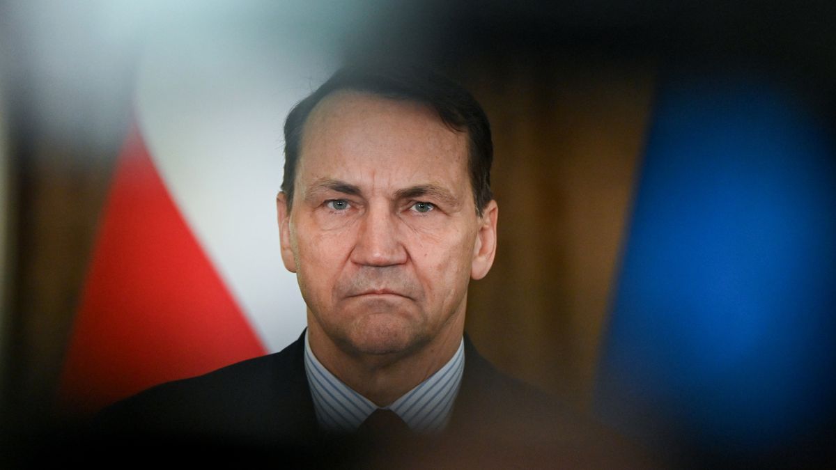 Vice Prime Minister and Minister of Foreign Affairs of the Republic of Poland, Radoslaw Sikorski, who is on a working visit to the Lviv region, participates in a joint briefing with the rector of the Ivan Franko National University of Lviv, Roman Gladyshevskii, in Lviv, Ukraine, on October 10, 2025. The Polish foreign minister accepts the Doctor Honoris Causa diploma from Lviv's Ivan Franko National University. (Photo by Anastasiia Smolienko/Ukrinform/NurPhoto via Getty Images)