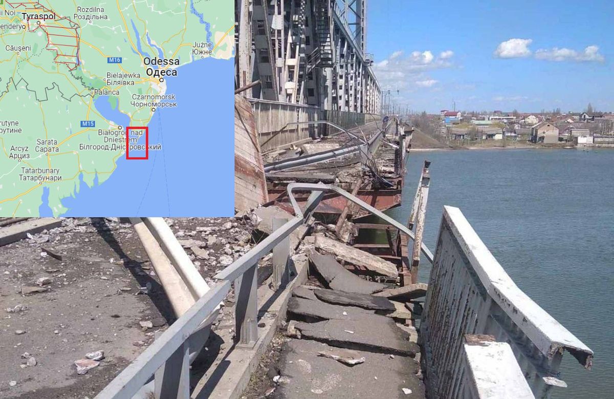 Niszcząc most Rosjanie odcinają region w Ukrainie. Tam może nastąpić nowy atak