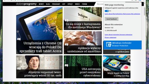 Windows Defender Browser Protection dla Chrome