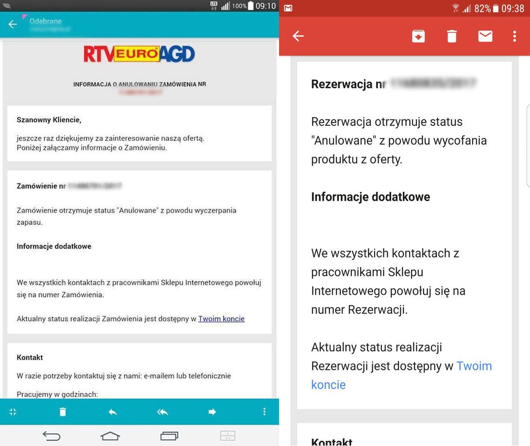 Co z zamówieniami z nocnej promocji RTV EURO AGD? Znamy stanowisko sklepu 2