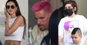 Różowowłosy Scott Disick zmierza na lunch z dziećmi i 19-letnią partnerką (ZDJĘCIA)