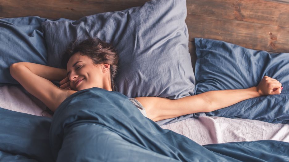 Beautiful young woman is stretching and smiling while lying in bed in the morningadult, attractive, awake, beautiful, beauty, bed, bedroom, bedtime, blue, brunette, calm, caucasian, closed eyes, comfort, dream, duvet, expression, female, girl, happy, home, indoors, lady, leisure, lifestyle, look, lovely, lying, morning, one, peaceful, people, person, pillow, portrait, recovery, relax, rest, room, sleep, stretch, wake, weekend, white, woman, yawn, young