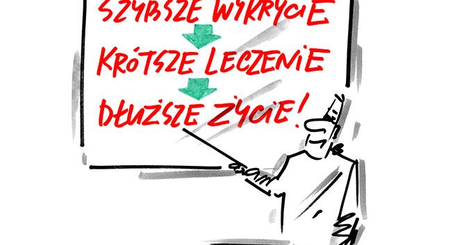 Rysunki Henryka Sawki promują szybką terapię onkologiczną (wideo)