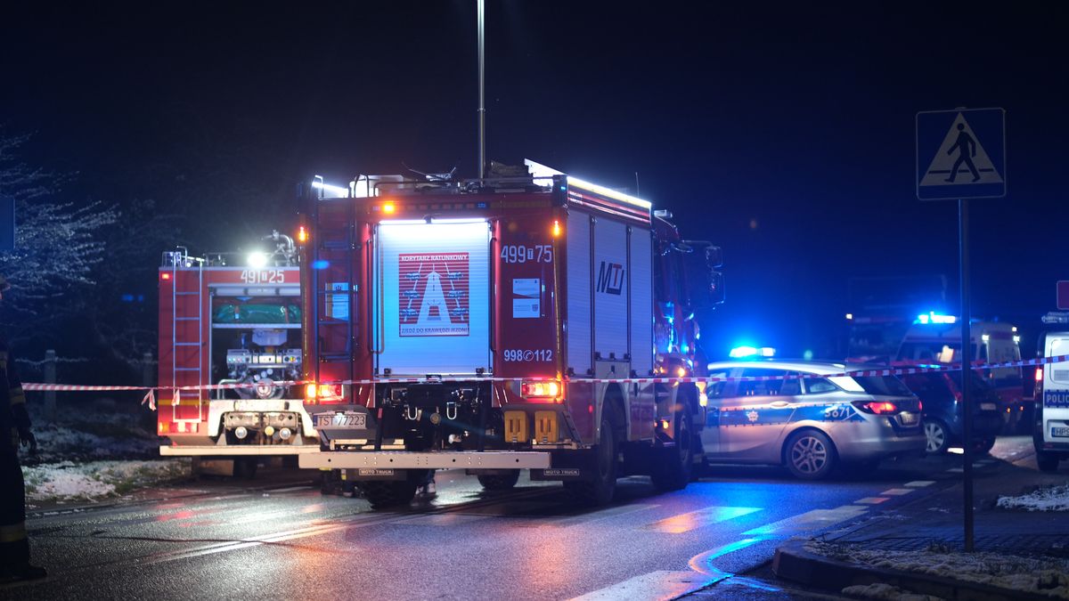 Wypadek kraksa kolizja straż pożarna pomoc