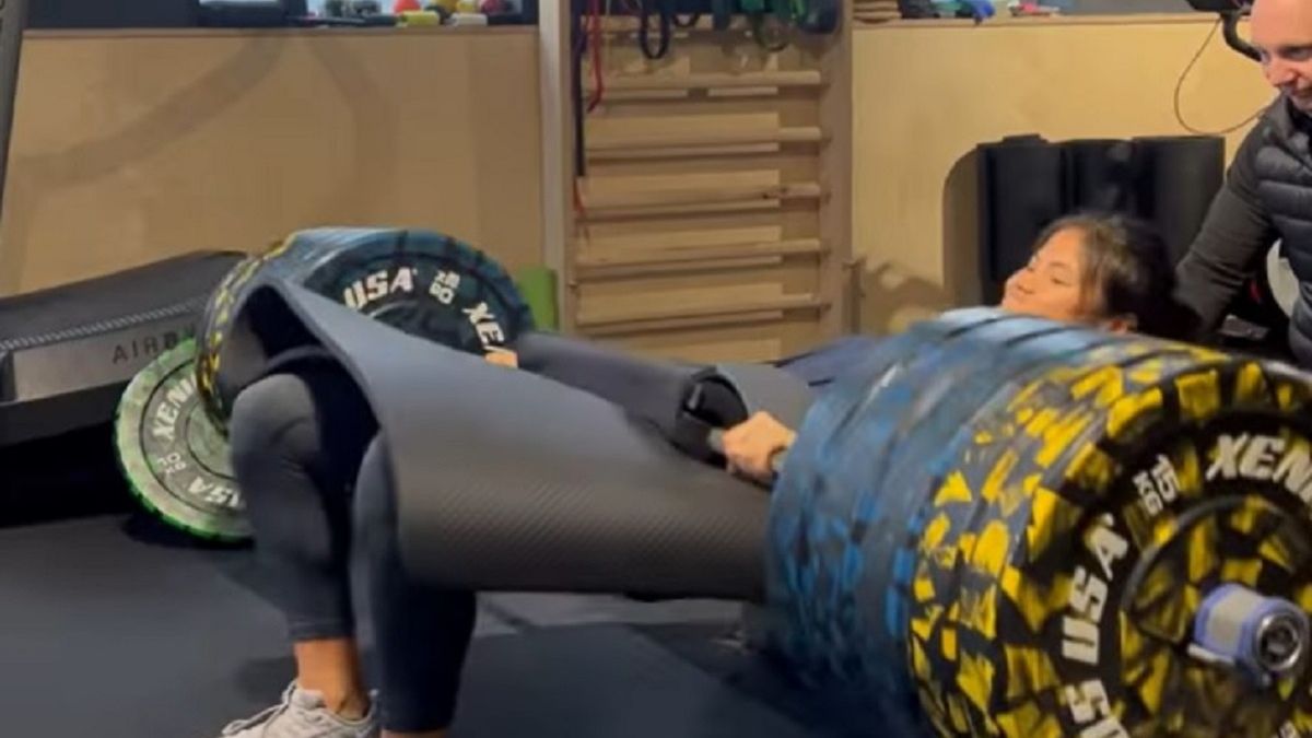 Emma Raducanu w czasie treningu