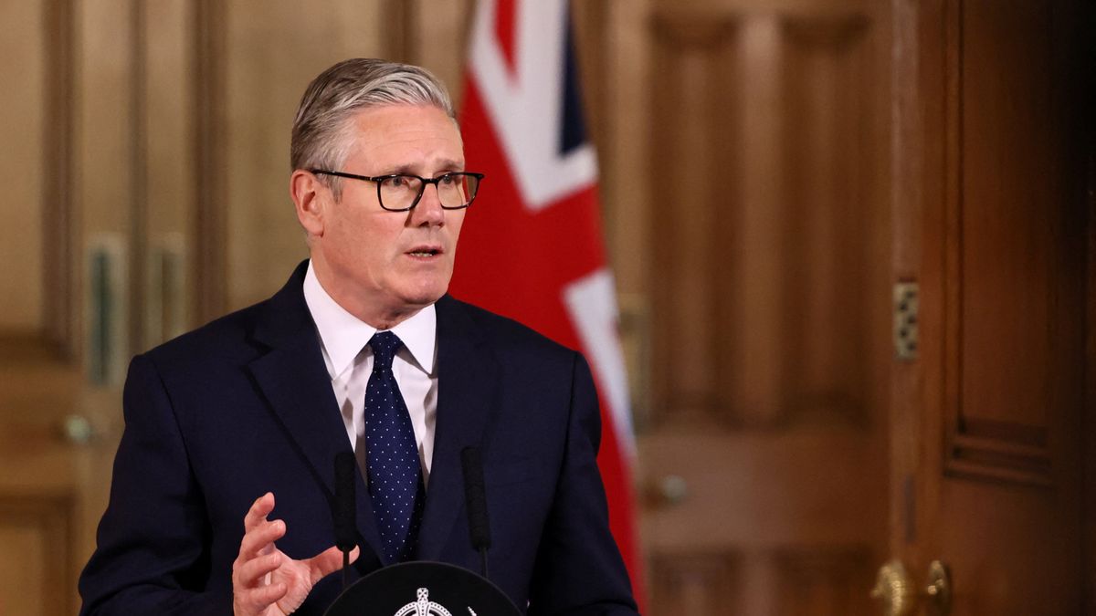 LONDON, ENGLAND - APRIL 30: Prime Minister Keir Starmer gives a media statement on the government's response to a stabbing in which two Jewish men were wounded at 10 Downing Street on April 30, 2026 in London, England. On Wednesday, two Jewish men aged 76 and 34 were stabbed in the Golders Green area of north London. The suspect, aged 45, was tasered and arrested. Police have declared the attack a terrorist incident. The two victims were taken to hospital and are said to be in stable condition. (Photo by Jack Taylor - WPA Pool/Getty Images)