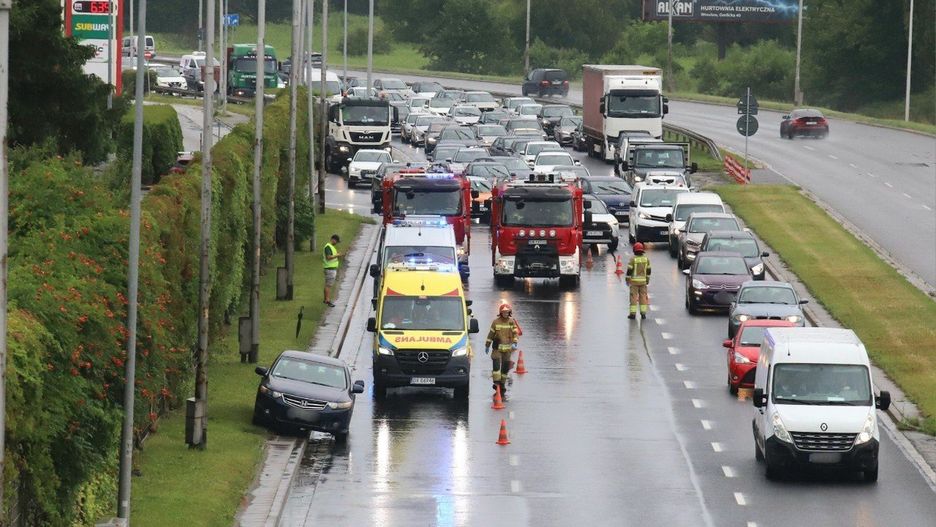 Wypadek na al. Sobieskiego we Wrocławiu