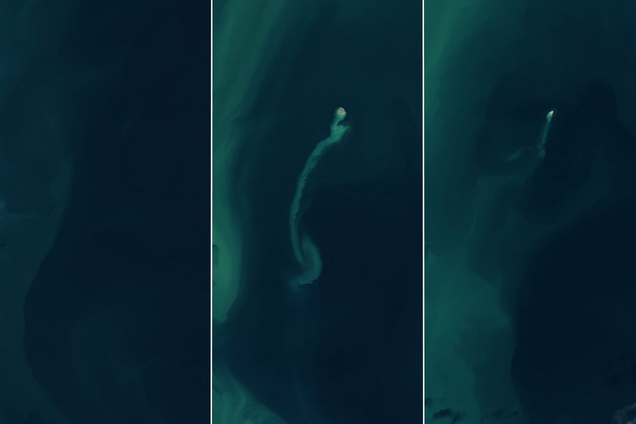 The appearance and disappearance of the island were documented by NASA satellites.