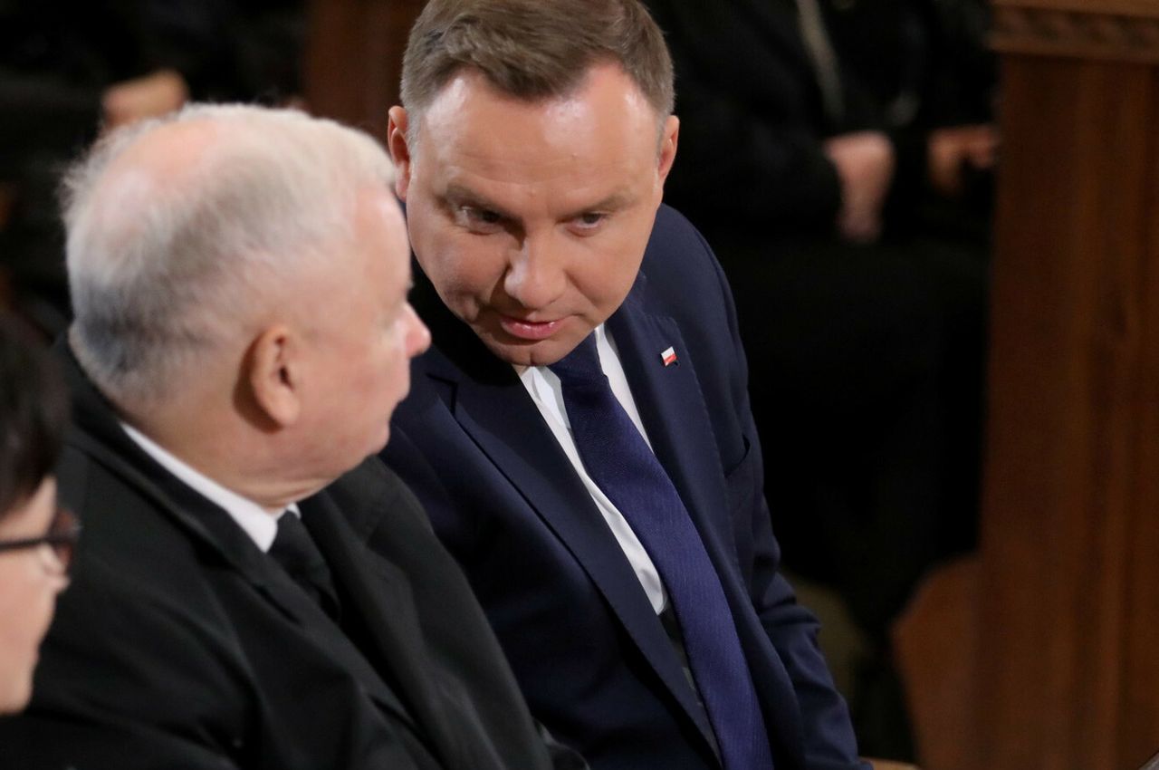 Prezydent Andrzej Duda i prezes PiS Jarosław Kaczyński