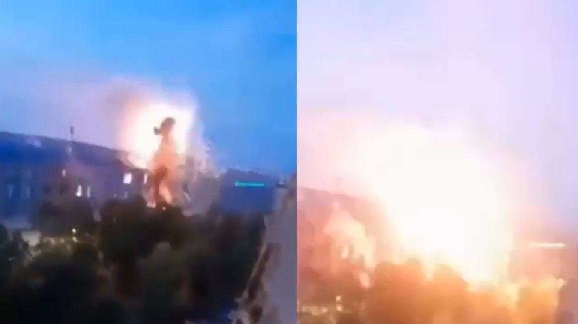 Nagranie z uderzenia w rosyjską fabrykę pojawiło się w sieci
