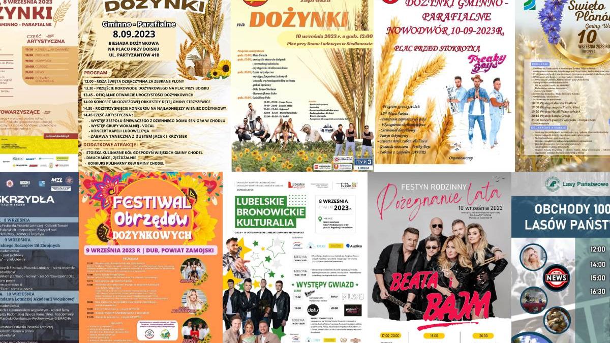 Zestawienie imprez dożynkowych i festynów w województwie lubelskim na weekend 8-10 września 2023