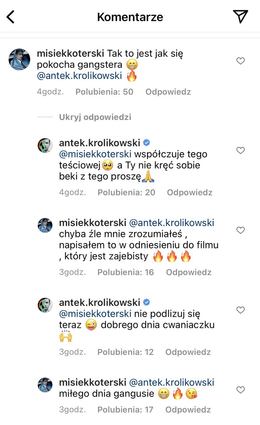 Wymiana zdań Koterskiego i Królikowskiego