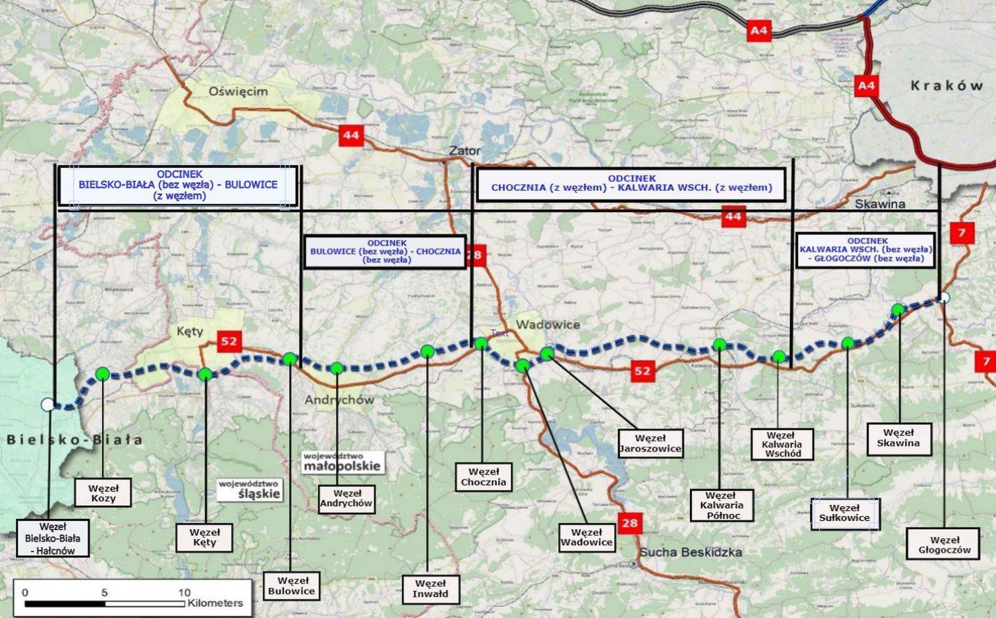 Nowa ekspresówka z Bielska-Białej do Krakowa coraz bliżej
