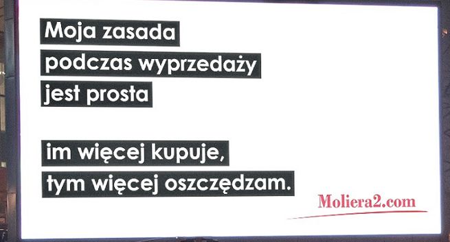 Złote rady zakupowe reklamują Moliera2.com