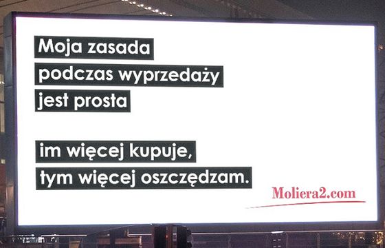 Złote rady zakupowe reklamują Moliera2.com