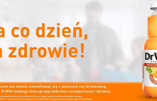 DrWitt Premium reklamuje się hasłem "Na co dzień, na odporność"