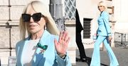 Dawno niewidziana Donatella Versace w niebotycznie wysokich butach mknie na spotkanie z prezydentem Włoch (ZDJĘCIA)
