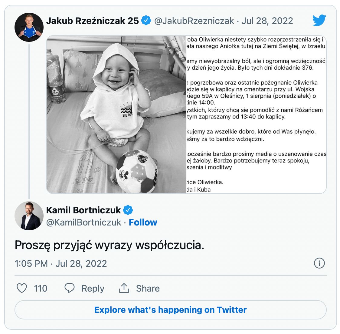 Świat sportu składa kondolencje Jakubowi Rzeźniczakowi i Magdalenie Stępień