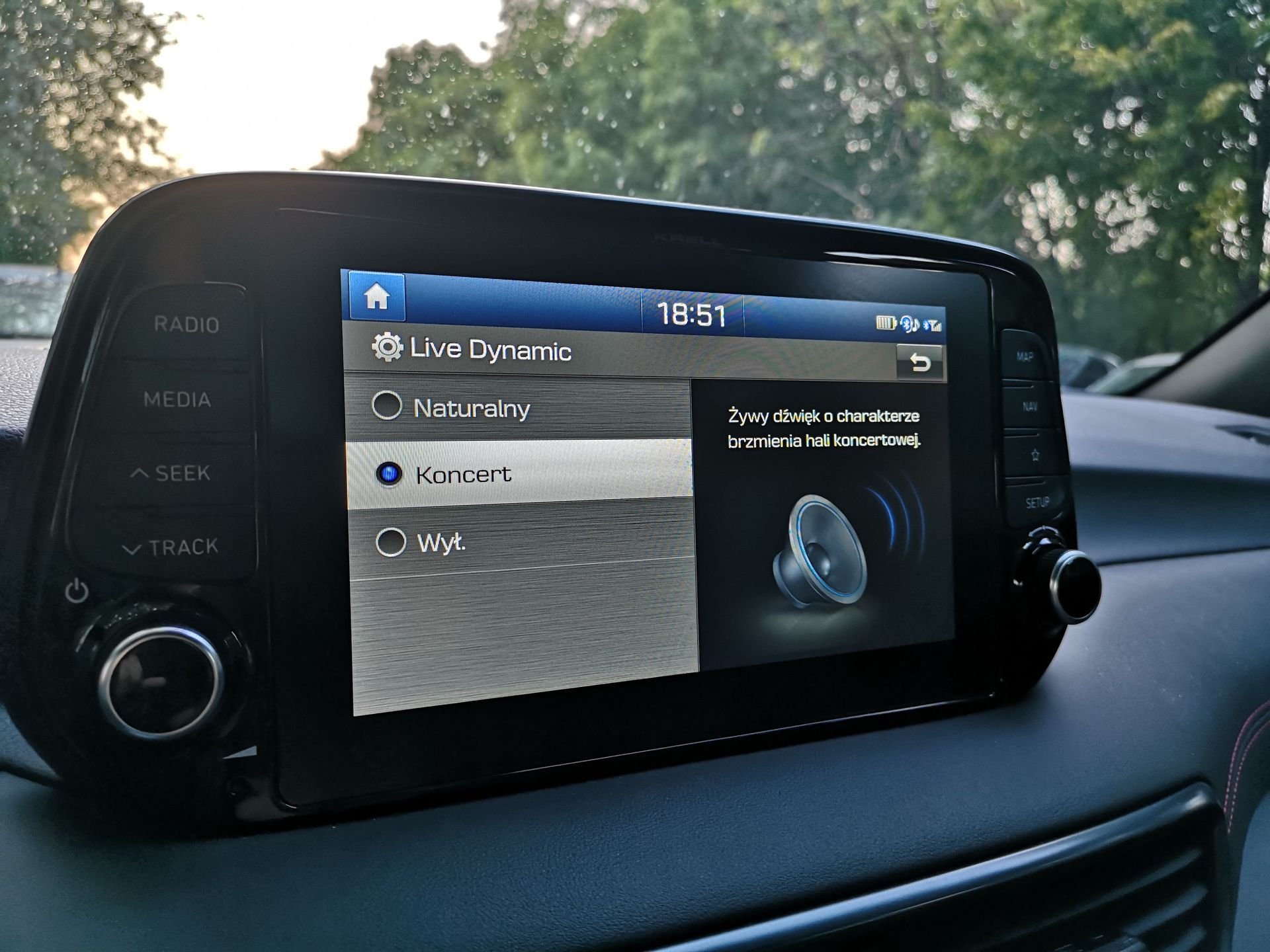 Hyundai Tucson N-Line: System nagłośnienia Krell 10