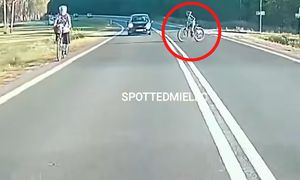 Porażające ujęcia. Chłopiec nagle wyjechał. Nagrało się