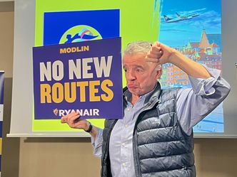 "Żadnej nowej trasy z Modlina". Ryanair ogłasza rozkład lotów na lato